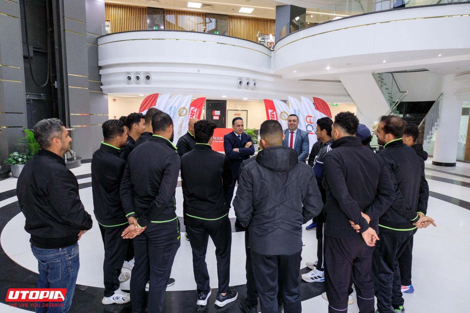 Dr. El Saied Kamel, CEO of Utopia Pharma, member of the Board of the Chamber of the Pharmaceutical Industry, and Head of the Pharmaceuticals Division, honored Sharkia Hockey Team 